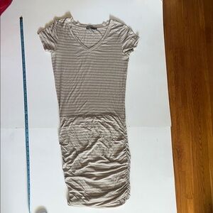 Prana Tan and Black Striped Dress